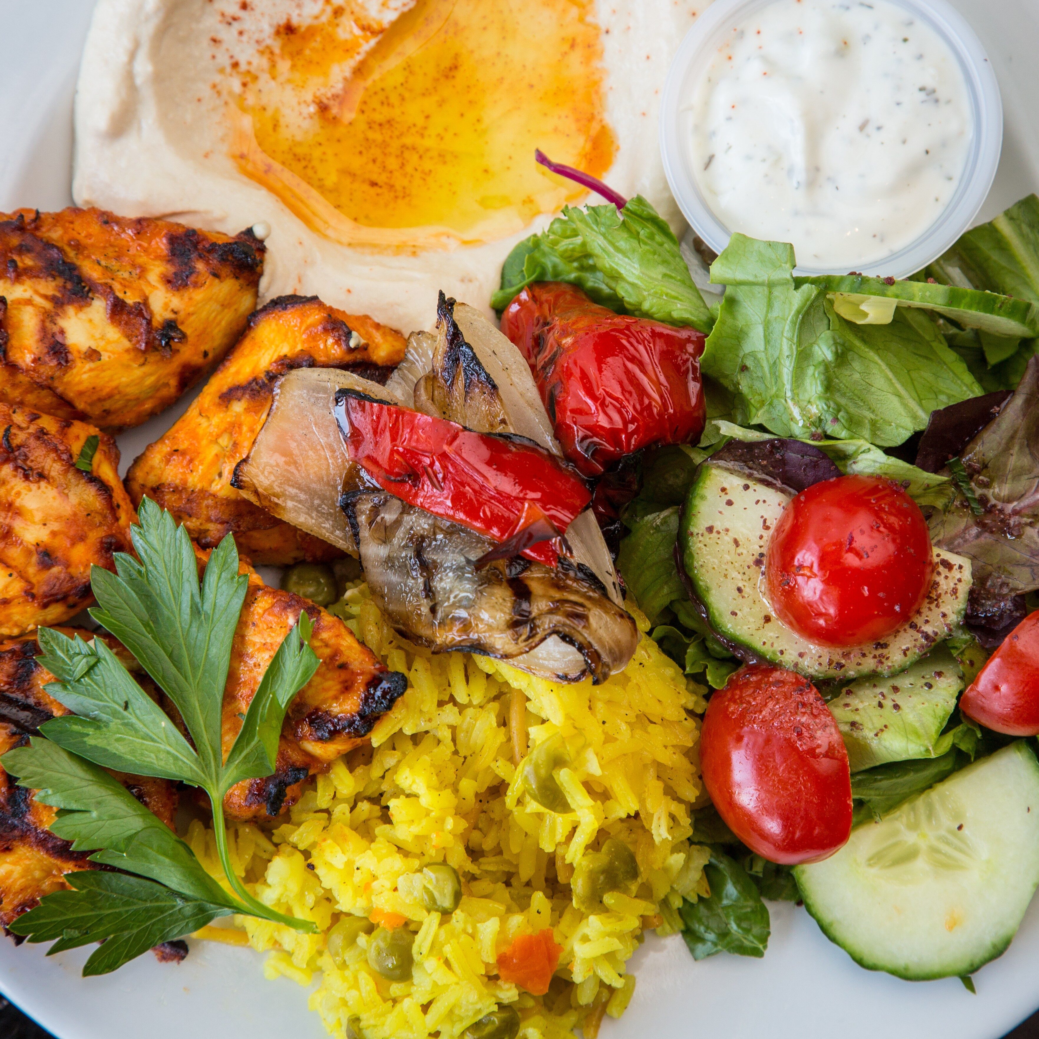 Chicken Kebab Plate.