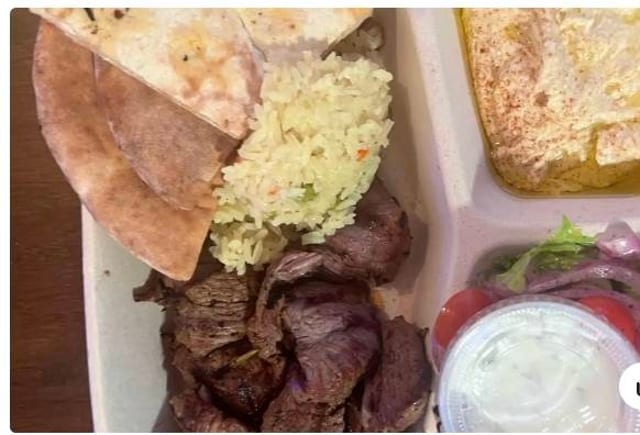 Lamb Kebab Plate.